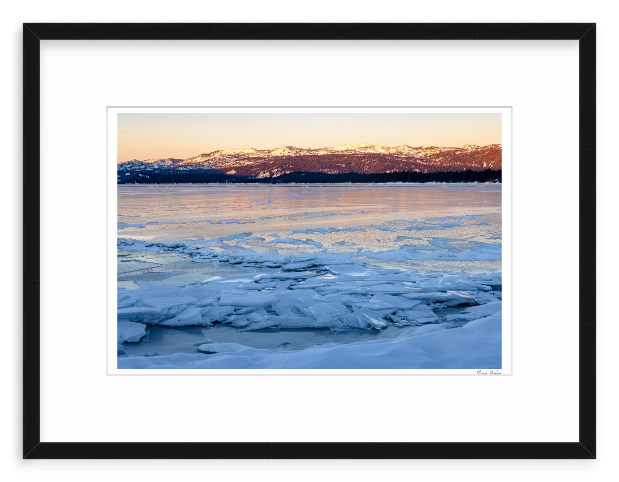 Ice on Frozen Payette Lake